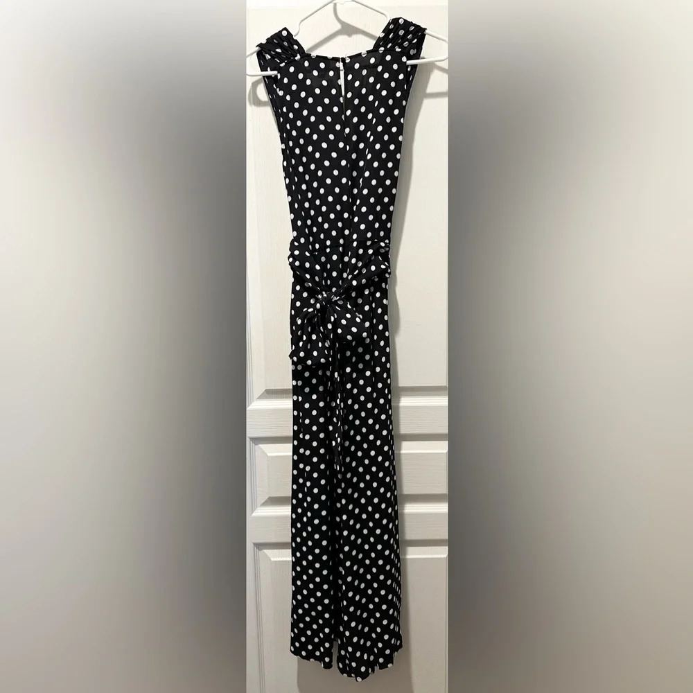 NWT Kate Spade Lia Polka Dot Tie Waist Wide Leg Jumpsuit
